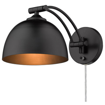 One Light Wall Sconce in Matte Black