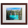 Pierre Leclerc 'Turquoise Lake' Matted Framed Art, Wood Frame, White, 20x16