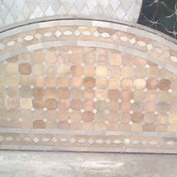 White & Natural Cuira Cab Half Circle Table - Products