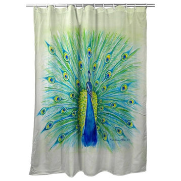 Betsy Drake Peacock Shower Curtain