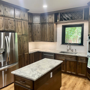 Traditional Kitchen Remodel Done in a Knotty Alder