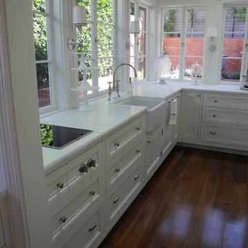 White wood kitchen with lots of natural light