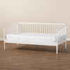 Baxton Studio Renata White  Wood Twin Size Spindle Daybed