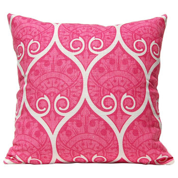 Spade Ogee Pillow, Pink