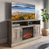 47" TV Stand Console With 18" Fireplace, Ashland Pine