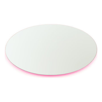Moonlight Wall Mirror, Fluorescent Pink, 45x80 cm