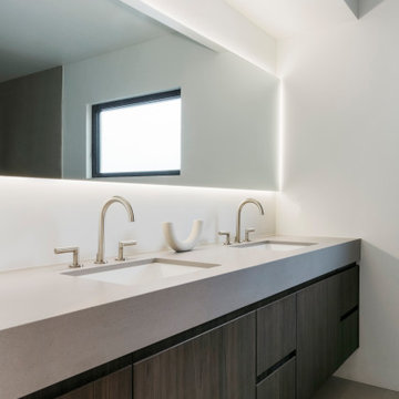 Custom Backlit Mirror in Master Suite