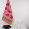 Heure Du The Rose Kitchen Towel 22"x30", 56cmx77cm, 100% Cotton Set of 4