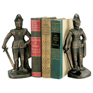 Medieval Knight Iron Bookends