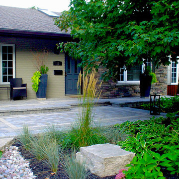 Classic Stone with Plants for Privacy