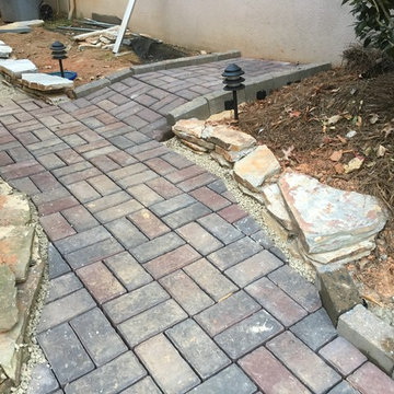 Paver & Flagstone Pathway to Back Yard