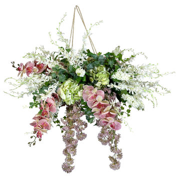 Orchid, Hydrangea and Lilac Chandelier