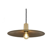 Vintage Edison Flat Pendant Light, Brass