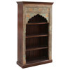 Kroonstad Hand-carved Mango Wood 71" Arched Bookcase