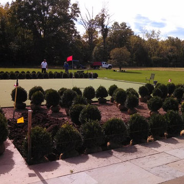 Putting Green with Formal Boxwood Gardens