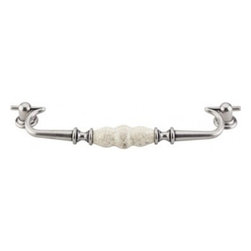 Top Knobs Chateau Collection Drop Pull Handles 8 7/8" Pewter Antique and Bone M9 - Cabinet And Drawer Handle Pulls