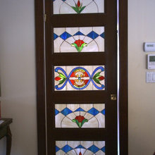 stained glass door