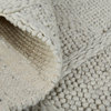 Weave & Wander Genet Modern Eco-Friendly Crosshatch Rug, Ivory/Gray, Natural/Gra