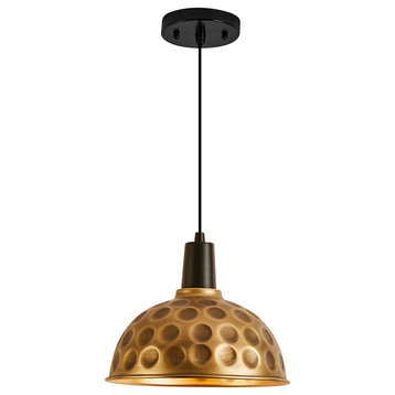 Single Dome Pendent Light, Brass