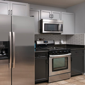 Two-Tone Gray and Black Kitchen in Woodbridge, VA