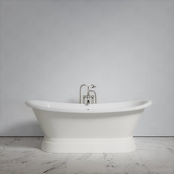 Charsley Matte Cream Roll Top Cast Iron Bath - Baths