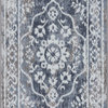 Jersey Traditional Oriental Blue Runner Rug, 2' x 7'