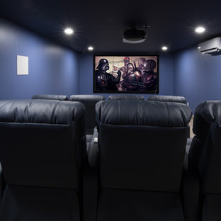 Inspiration for a modern basement in Manchester.