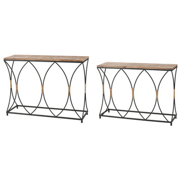 Fisher Island Console Tables, Set of 2