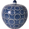 Jar Vase Circle Melon Colors May Vary Indigo Blue Variable Ceramic