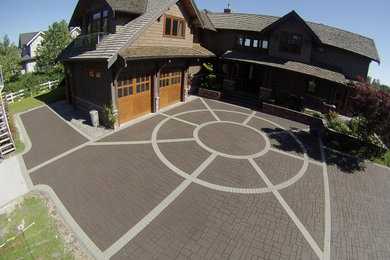 Example of a mid-sized classic two-story house exterior design in Vancouver