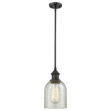 1-Light Dimmable LED Caledonia 5" Pendant, Oil Rubbed Bronze, Shade: Mica