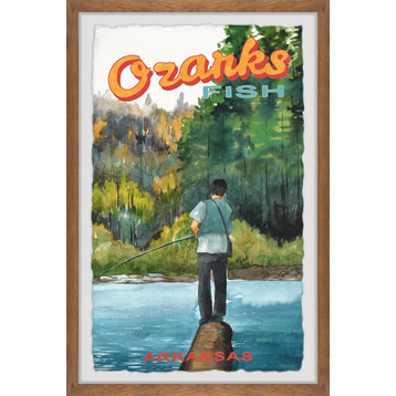 "Ozarks Fish Arkansas" Framed Painting Print, 8x12
