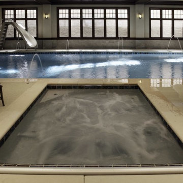 Glencoe, IL Indoor Lap Pool and Hot Tub