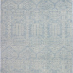 Bashian - Bashian Babylon Area Rug, Light Blue, 3.6'x5.6' - Enter a serene world, where harmonious colors and light and airly designs meet to form artistry at your feet. Graceful striations of colors, along with triple shearing to show gentle signs of wear, these pieces are reminiscent of bygone treasures.
