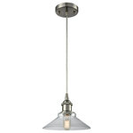 Innovations Lighting - Orwell 1-Light LED Mini Pendant, Brushed Satin Nickel, Glass: Clear - A truly dynamic fixture, the Ballston fits seamlessly amidst most decor styles. Its sleek design and vast offering of finishes and shade options makes the Ballston an easy choice for all homes.