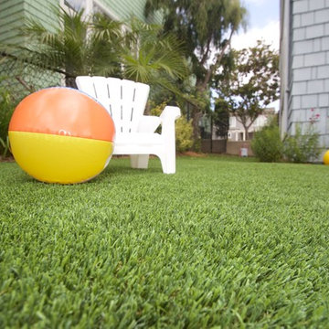 Artificial Grass Install at Beach-Style Home in San Diego