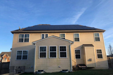 Rooftop grid tied PV system installed in Faquier County, VA