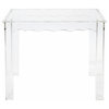 Set of 3 Modern Luxe Clear Acrylic Nesting Tables Made of Plastic 4 Clear Legs