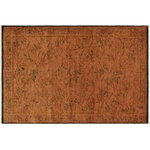 Bareen Designer Rugs - Overdyed Fairy Lightorange/Orange Wool Rug, 4'1x5'8 - Masterfully hand-knotted by skilled artists, this over dyed hand knotted rug highlights careful attention to detail and color to create a remarkable chromatic composition. Each rug is hand knotted using centuries old techniques and mellowed down by the natural energy of the sun. While retaining the original design each rug is given a unique artistic composition by over dying and washing each rug in remarkable color palette to produce a bolder, brighter, modern and saturated look. The modern inspired look with rich, luscious detailing, vibrant feel and a show-stopping palette with saturated colors provides an unexpected decor twist. The historic and timeless appearance of this collection offers an exquisite quality of one-of-a-kind artistic rugs.