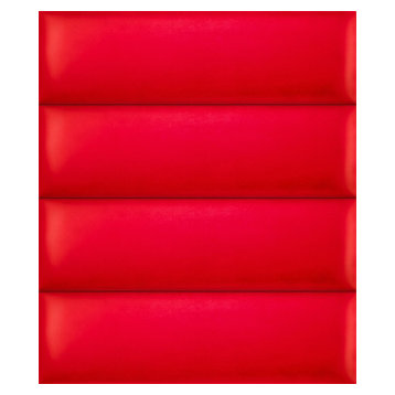 Upholstered Wall Panels By VANT Upholstered Headboards, Suede Red Melon, 39''