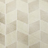 Decorative 26"x26" Geometric Pattern Ivory Jacquard Silk Pillow Cover-Just Ivory