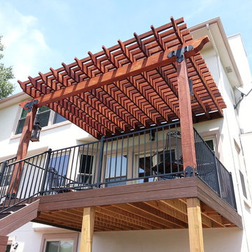 Trex Transcend Lava Rock with Pergola