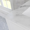 Polaris Bathroom Vanity, Double Sink, 60", Pure White, Freestanding
