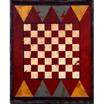 Retro Vintage Game Board Sign 64 Checkered Squares