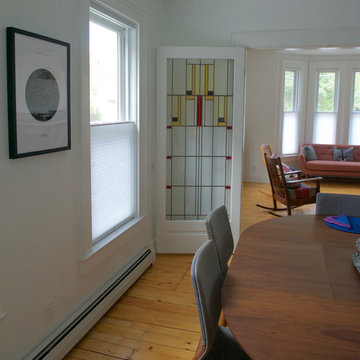 Top Down/Bottom up with stained glass door