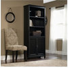 Pemberly Row Library Bookcase in Estate Black