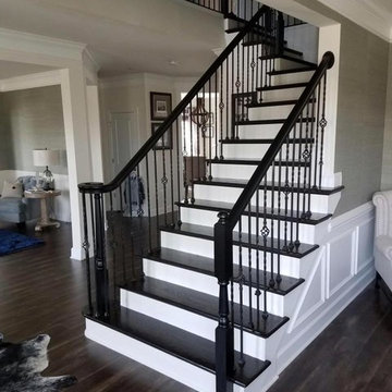 Custom Stained Stairs