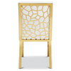Brook Side Chair, Set of 2, White, Gold Polished Stainless Steel