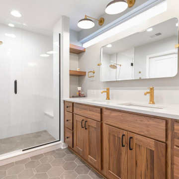 Modern Classic Primary Bath Remodel Leawood, KS