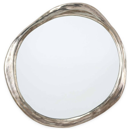 Ibiza Circular Mirror, Silver